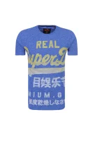 Póló Vintage Real | Slim Fit Superdry 	kék	